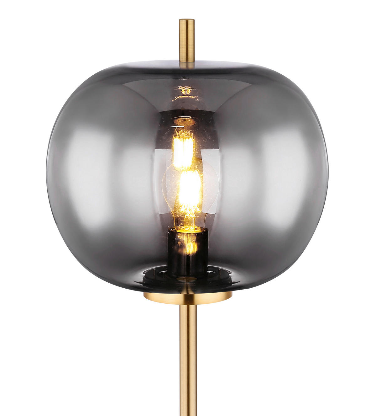 STOJACÍ LAMPA, 30/160 cm  - barvy mosazi, Design, kov/sklo (30/160cm) - Globo