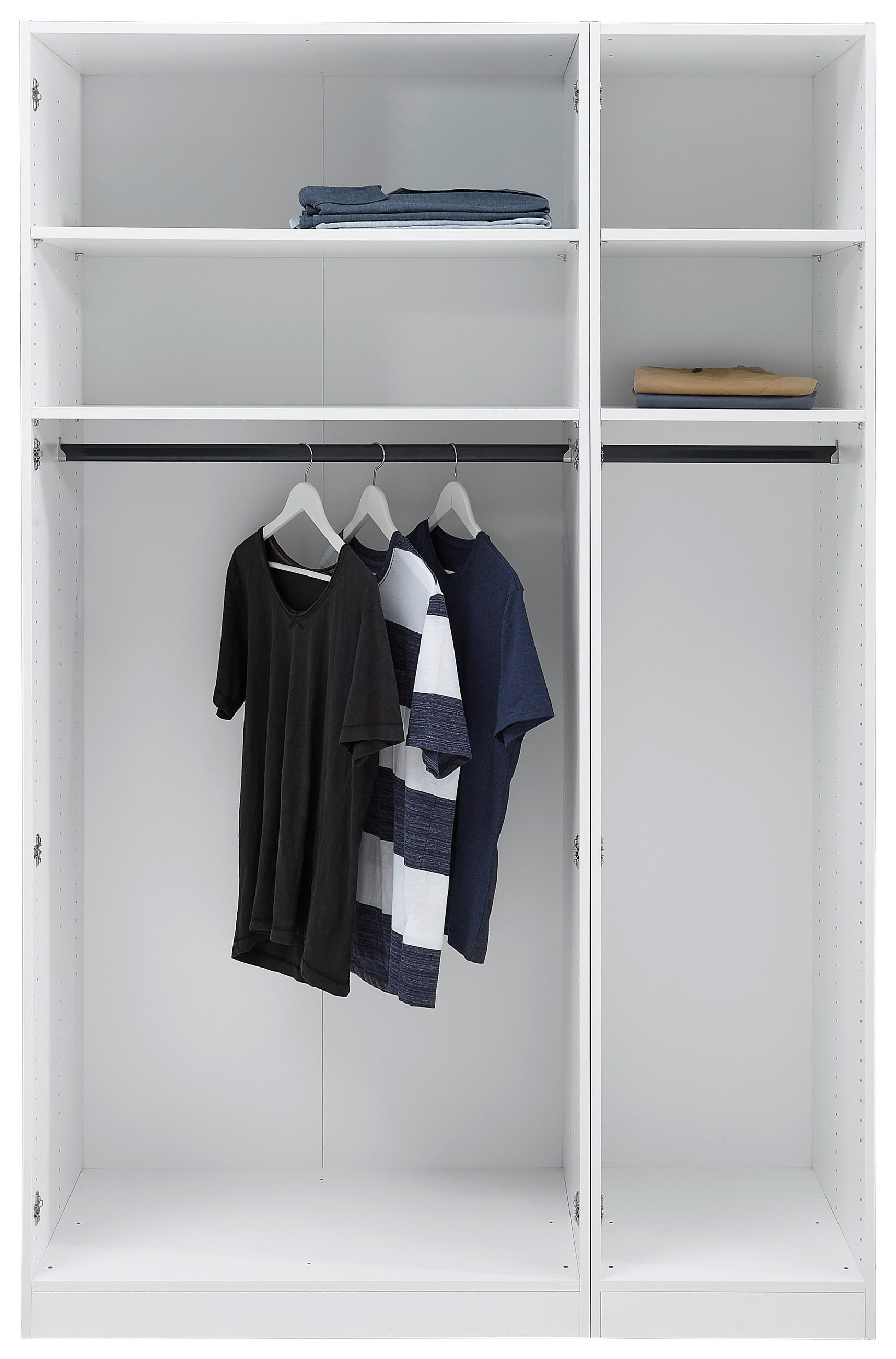 Offener Kleiderschrank 136,7 Cm Unit Weiß