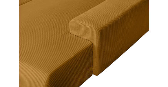 WOHNLANDSCHAFT  in Cord Currygelb  - Currygelb/Schwarz, KONVENTIONELL, Textil/Metall (191/351/191cm) - Carryhome