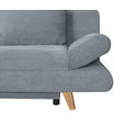 SCHLAFSOFA mit Schlafen auf Sitzhöhe, haustierfreundlicher Bezug Cord Dunkelgrau - Dunkelgrau/Buchefarben, KONVENTIONELL, Holz/Textil (200/75/85cm) - Carryhome