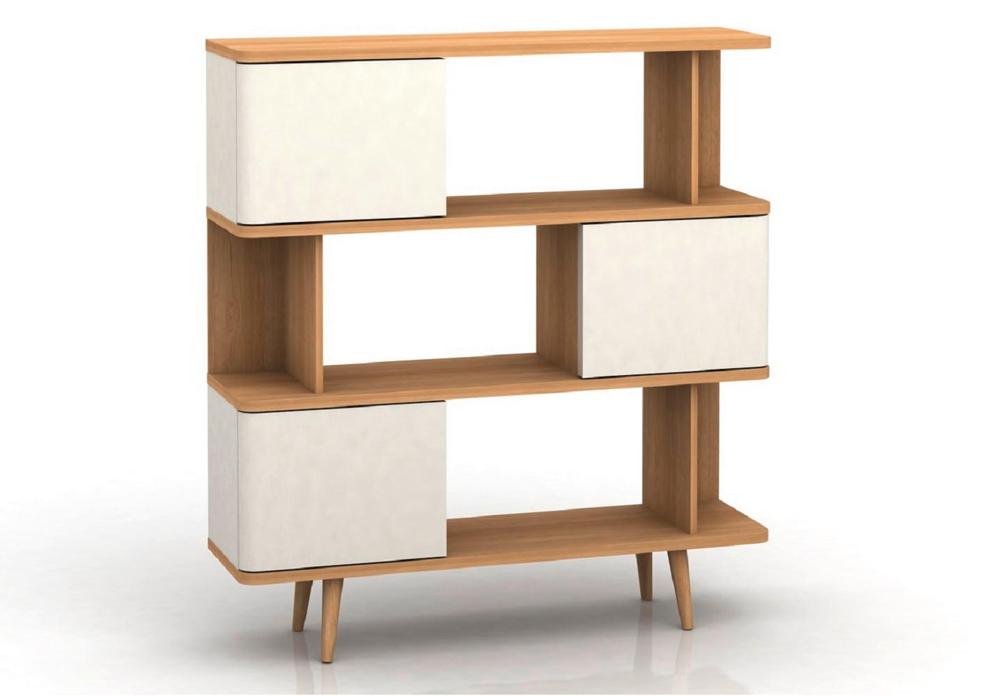 Regal Alandra Weiß/eichefarben 120 Cm