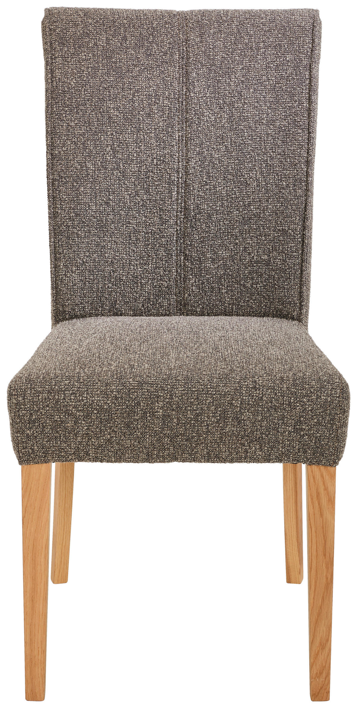 STUHL Jacquard, Flachgewebe Rotbraun Balkeneiche massiv  - Rotbraun/Eichefarben, Natur, Holz/Textil (48/97/60,5cm) - Moderano