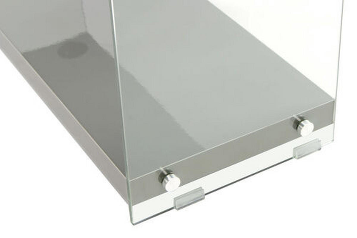 REGAL  83/113/29,5 cm Grau  - Grau, Modern, Glas/Holzwerkstoff (83/113/29,5cm) - Kayoom