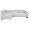ECKSOFA in Struktur Silberfarben  - Silberfarben/Schwarz, Design, Kunststoff/Textil (205/284cm) - MID.YOU