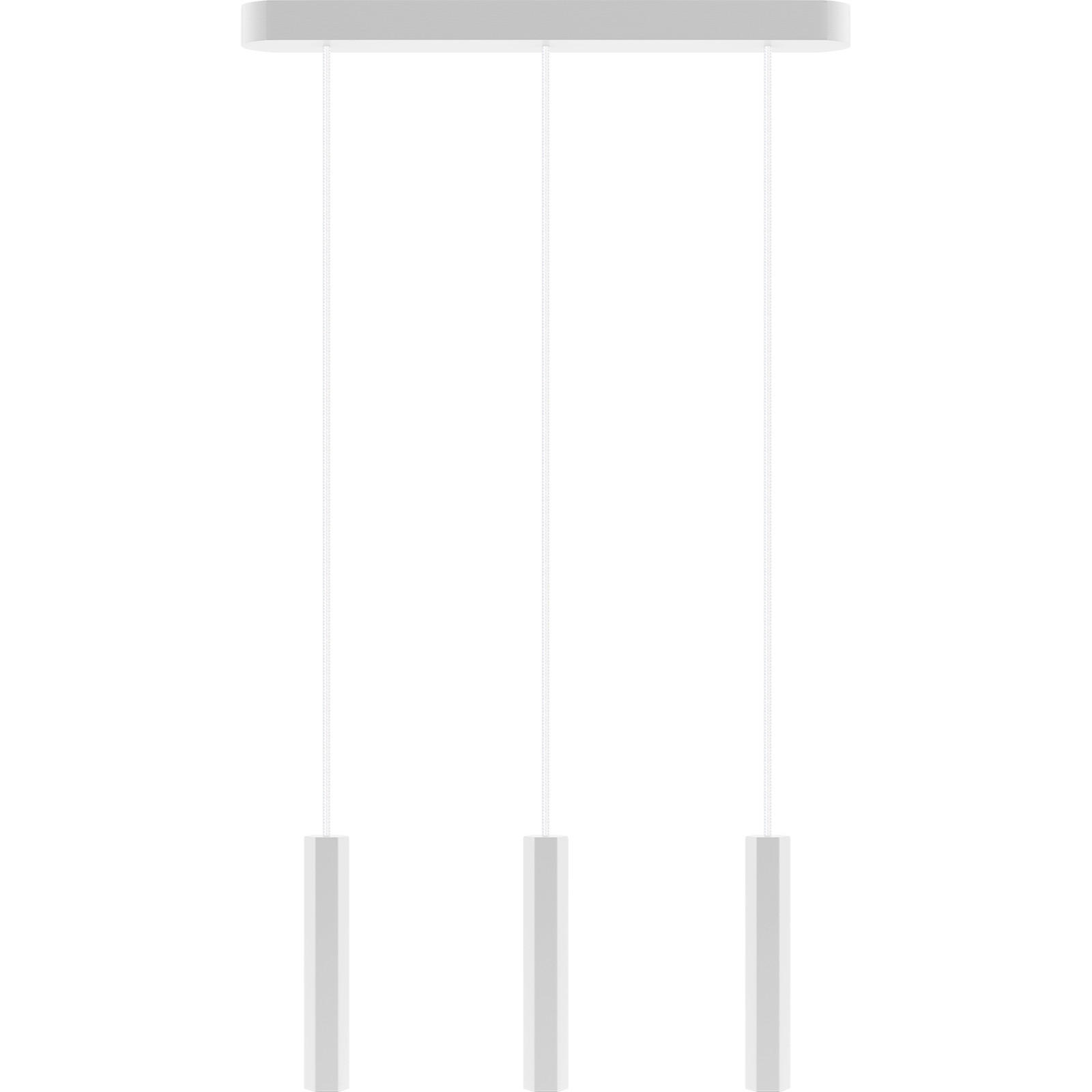 ZÁVĚSNÉ SVÍTIDLO, 52/3.4/150 cm  - bílá, Design, dřevo (52/3.4/150cm)