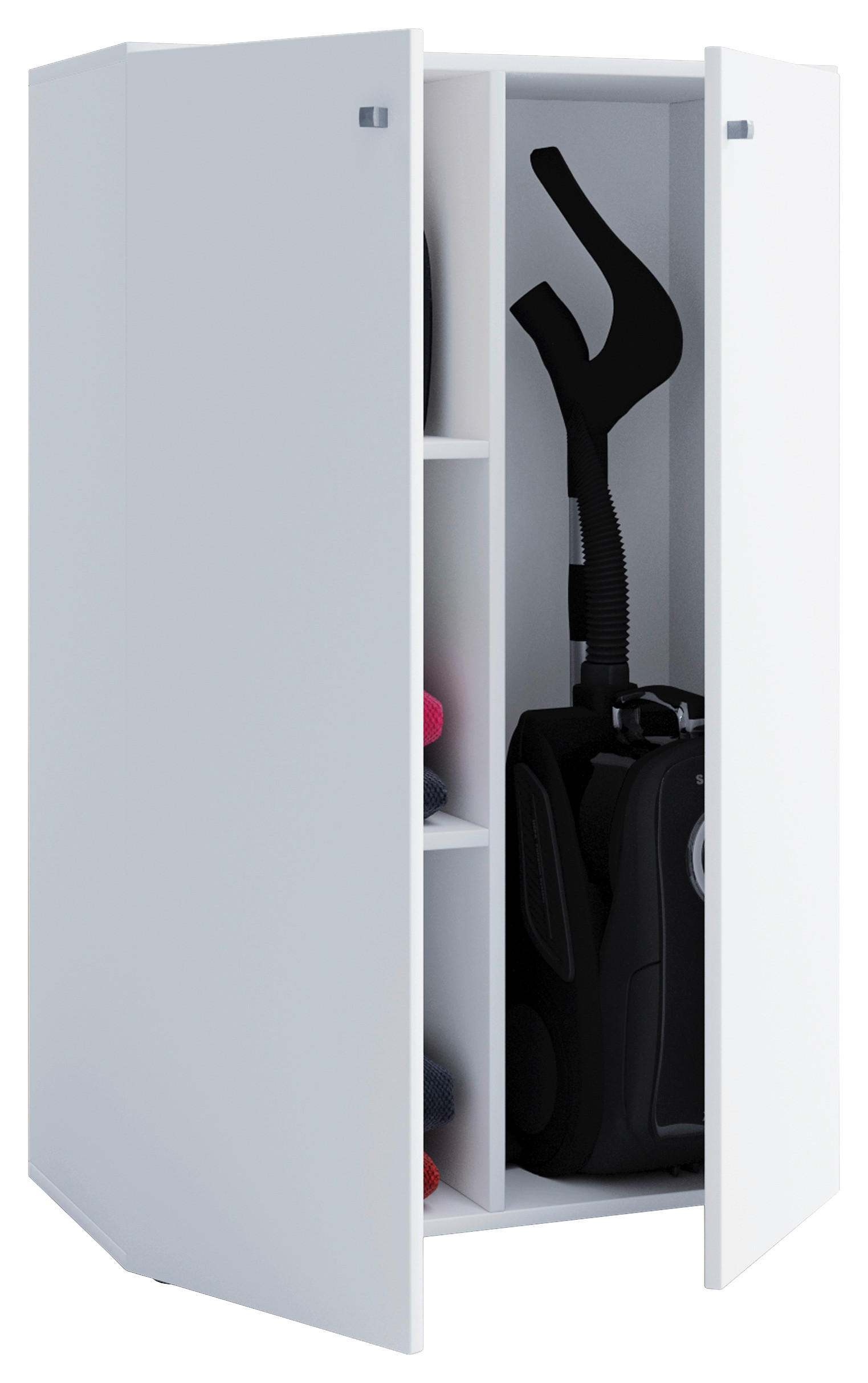 BYRÅ 70/105/39 cm  - vit/silver, Basics, trämaterial/plast (70/105/39cm) - MID.YOU