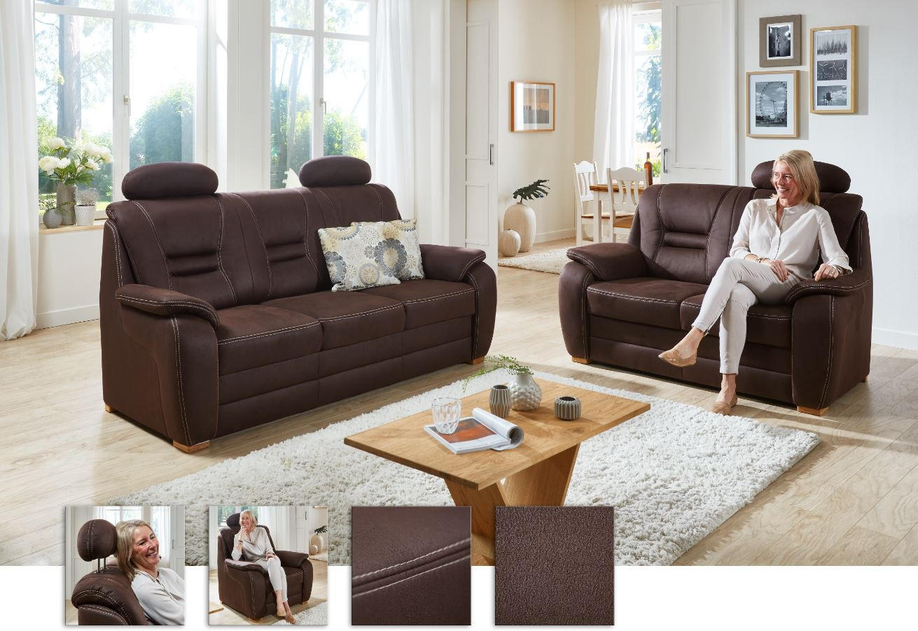 KÉTÜLÉSES KANAPÉ fa, faalapú anyag  - bézs/bükk, Konventionell, faalapú anyag/fa (150/96/92cm) - Beldomo Comfort