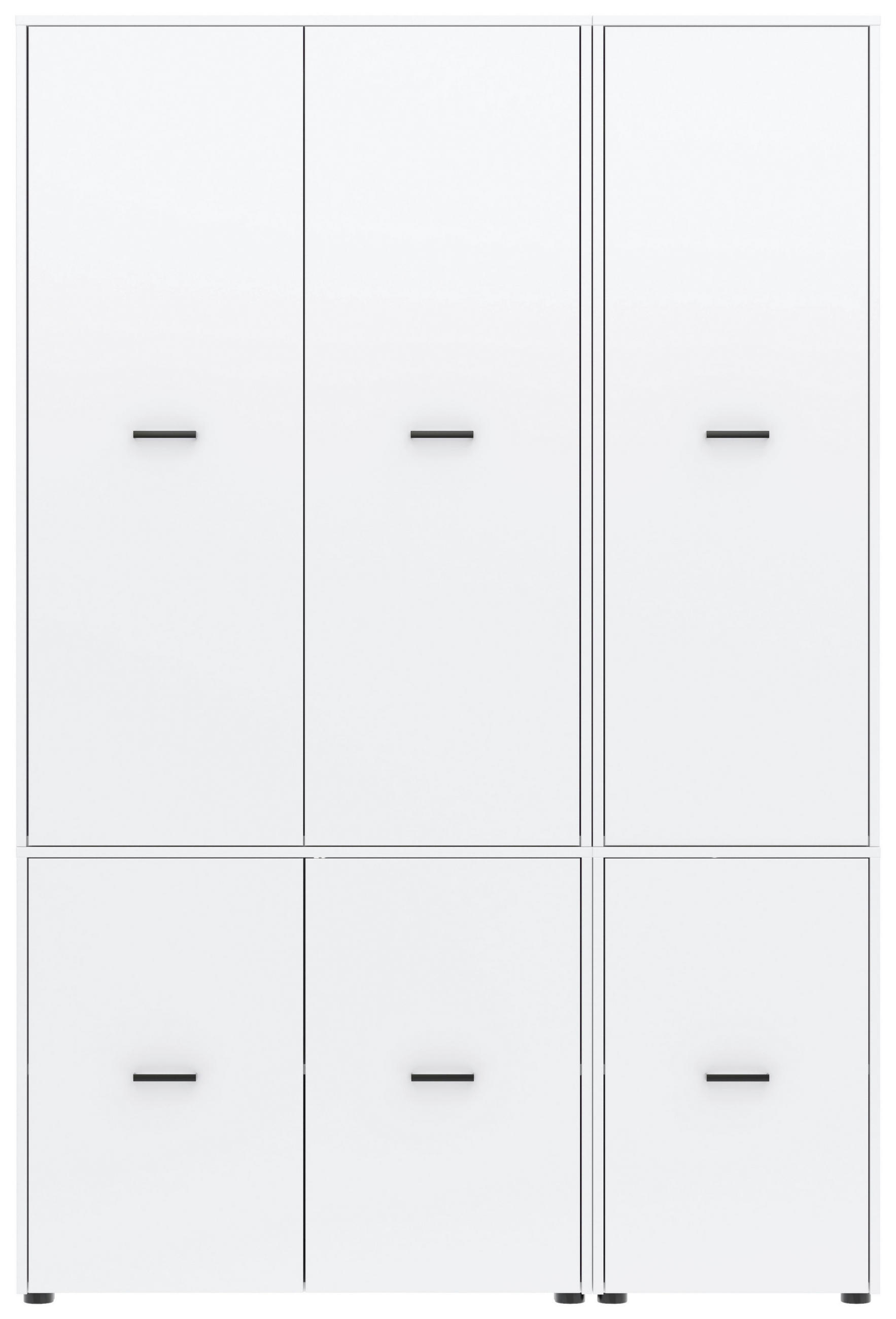 Drehtürenschrank 135 Cm Kivo, Weiß
