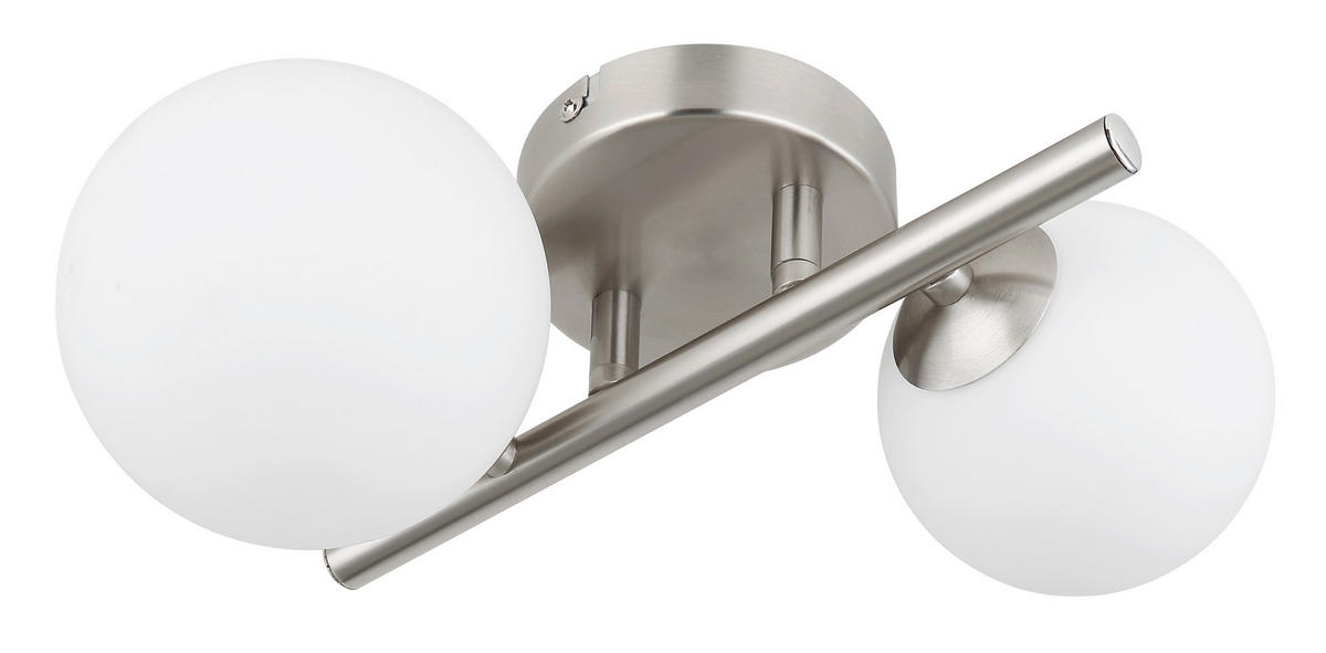 LED SVJETILJKA ZIDNA  - boje nikla/opalna, Konvencionalno, staklo/metal (25/26/12,5cm) - Globo
