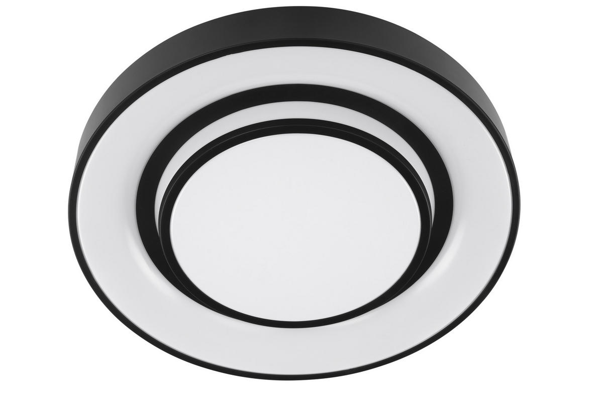 STROPNÍ LED SVÍTIDLO, 48/8,5 cm  - bílá/černá, Trend, kov/plast (48/8,5cm) - Novel