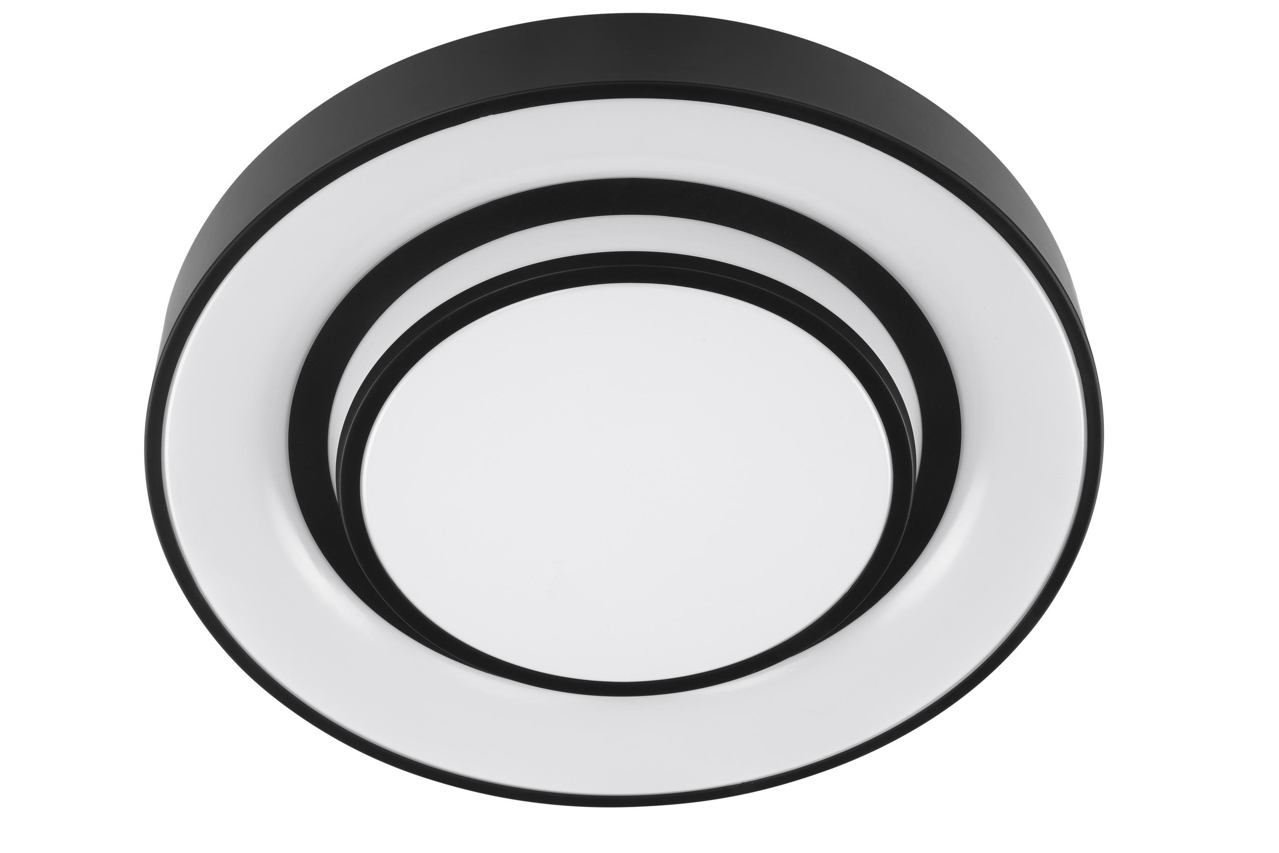 Novel Led-Deckenleuchte Kentucky Schwarz, Weiß 8.5 cm