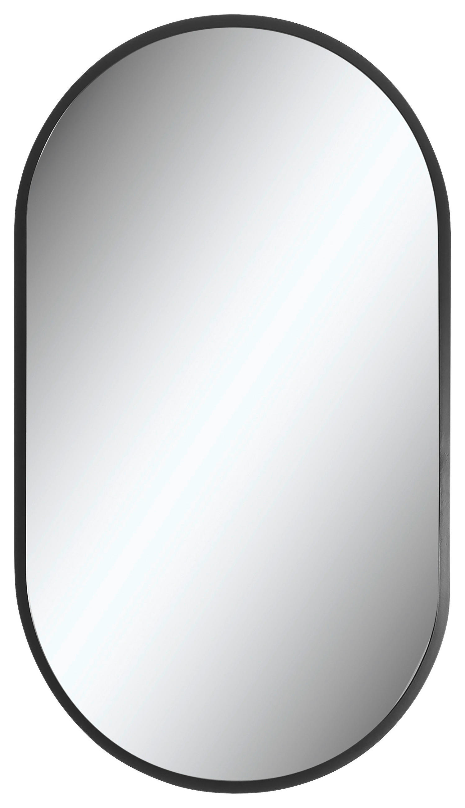 WANDSPIEGEL 50/90/5 cm  - Schwarz, MODERN, Glas/Holzwerkstoff (50/90/5cm) - MID.YOU