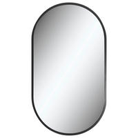 WANDSPIEGEL 50/90/5 cm  - Schwarz, MODERN, Glas/Holzwerkstoff (50/90/5cm) - MID.YOU