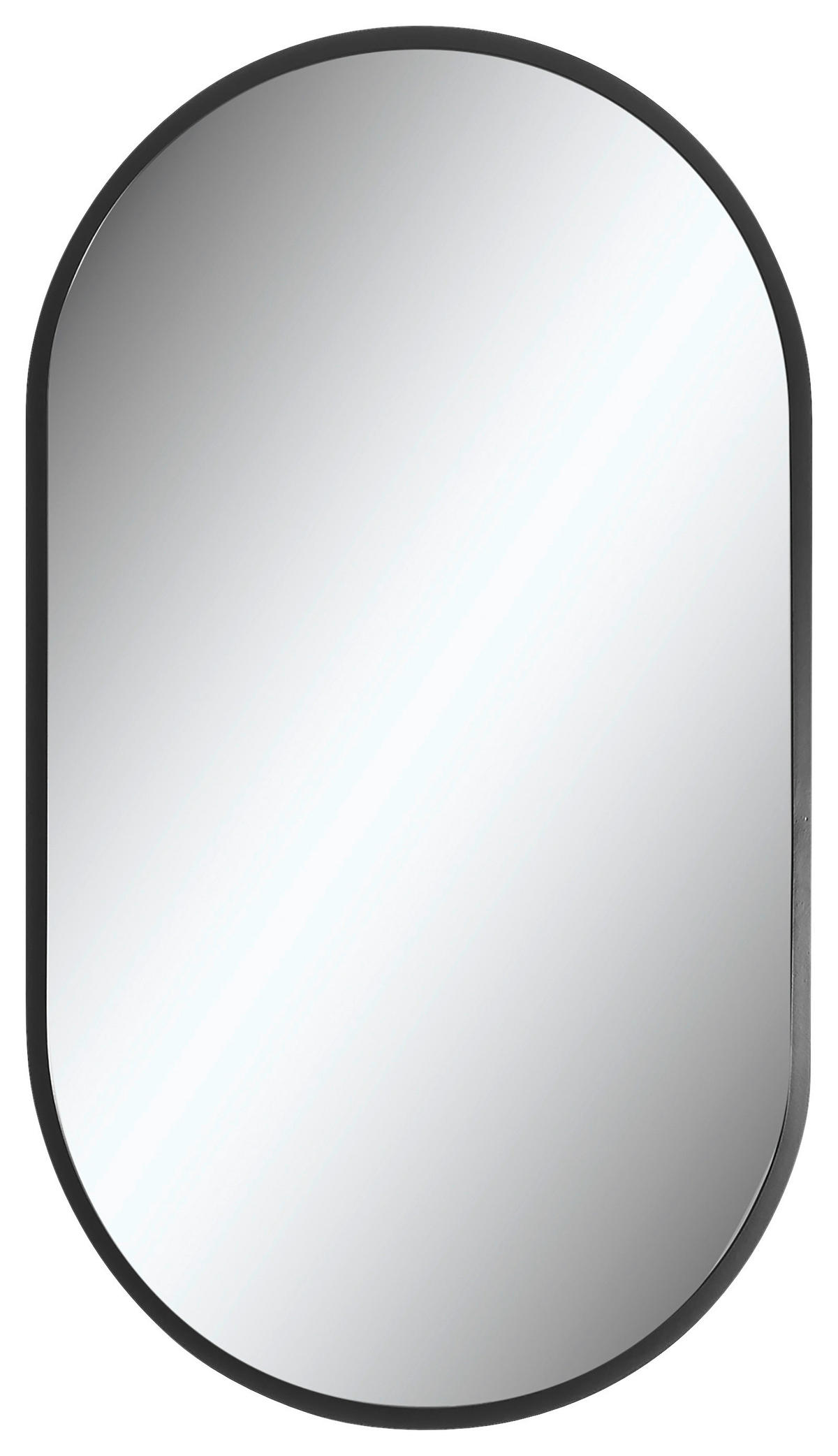 WANDSPIEGEL 50/90/5 cm  - Schwarz, MODERN, Glas/Holzwerkstoff (50/90/5cm) - MID.YOU