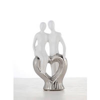 SKULPTUR - vit/silver, Basics, keramik (12/24/6cm) - Ambia Home