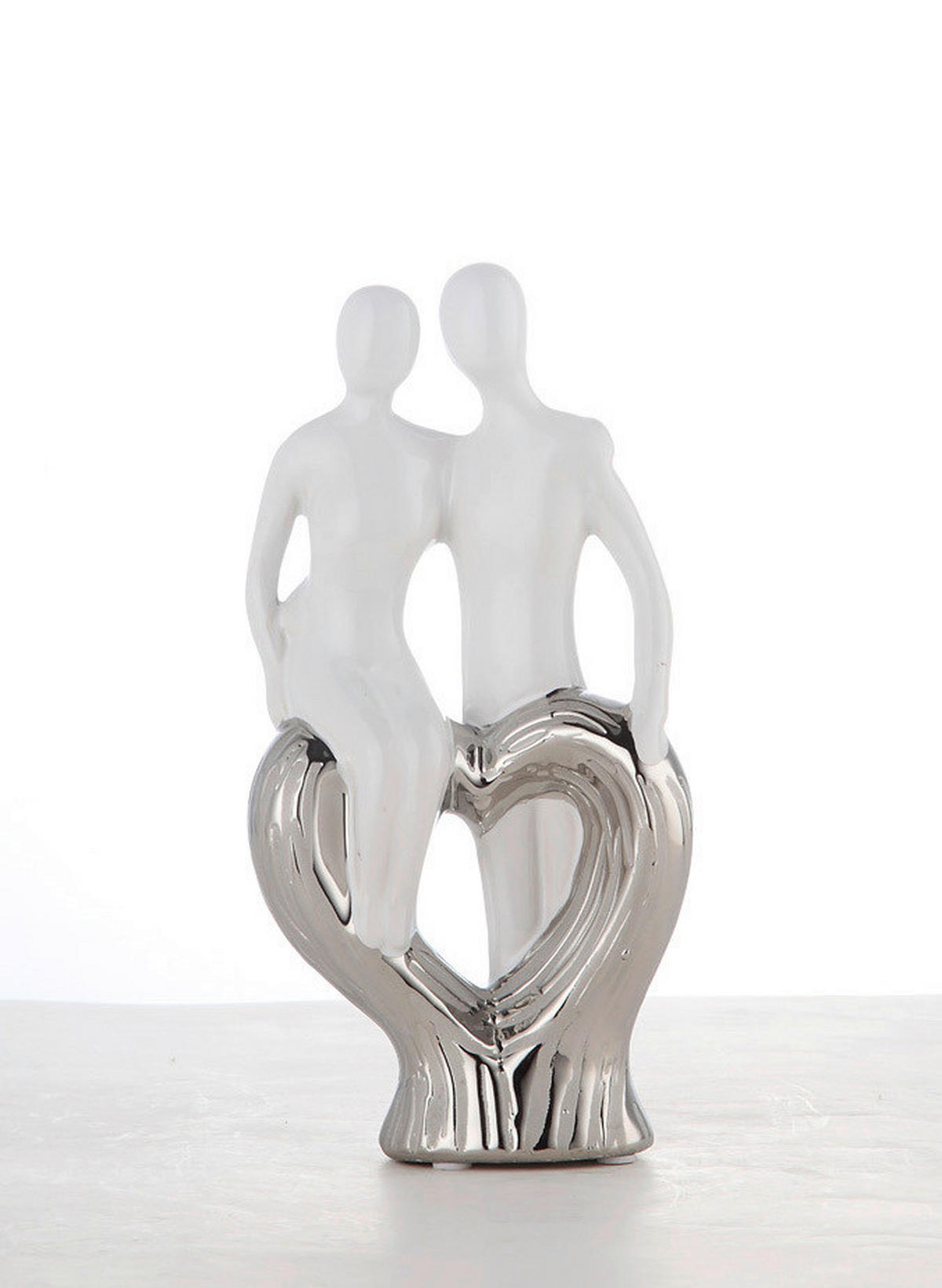 SKULPTUR - vit/silver, Basics, keramik (12/24/6cm) - Ambia Home