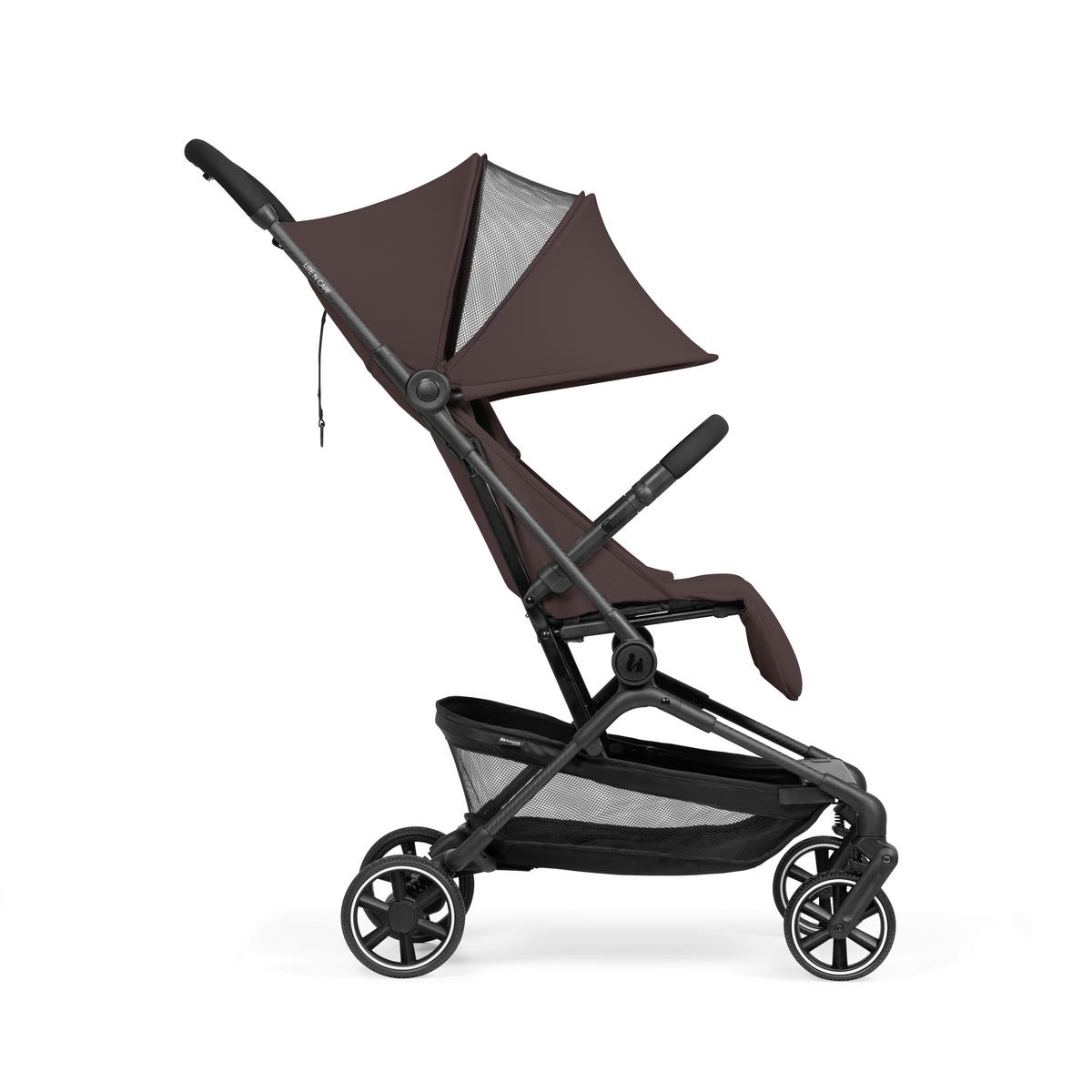 BUGGY Lite N Care  - Schwarz/Braun, Basics, Textil/Metall (89/43,5/100cm) - Hauck