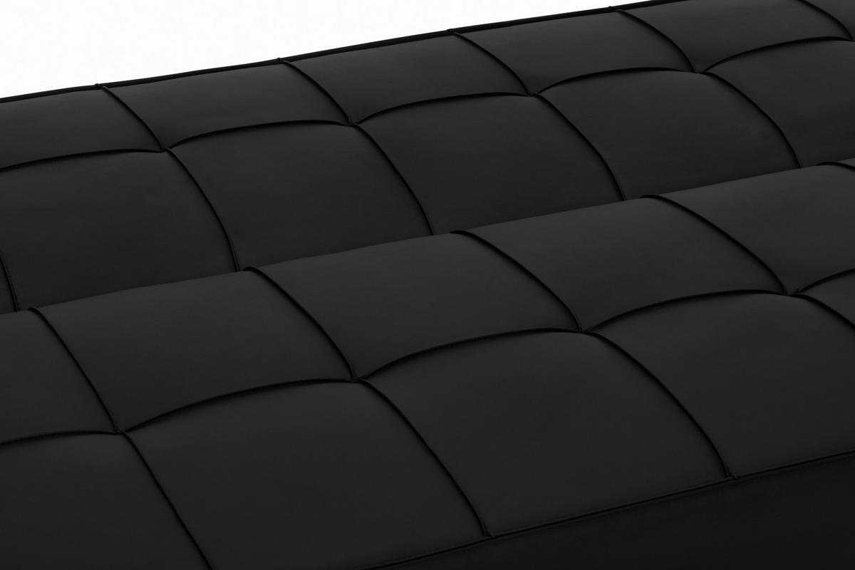 SCHLAFSOFA in Textil Schwarz  - Silberfarben/Schwarz, Basics, Textil/Metall (179/74/91cm) - P & B