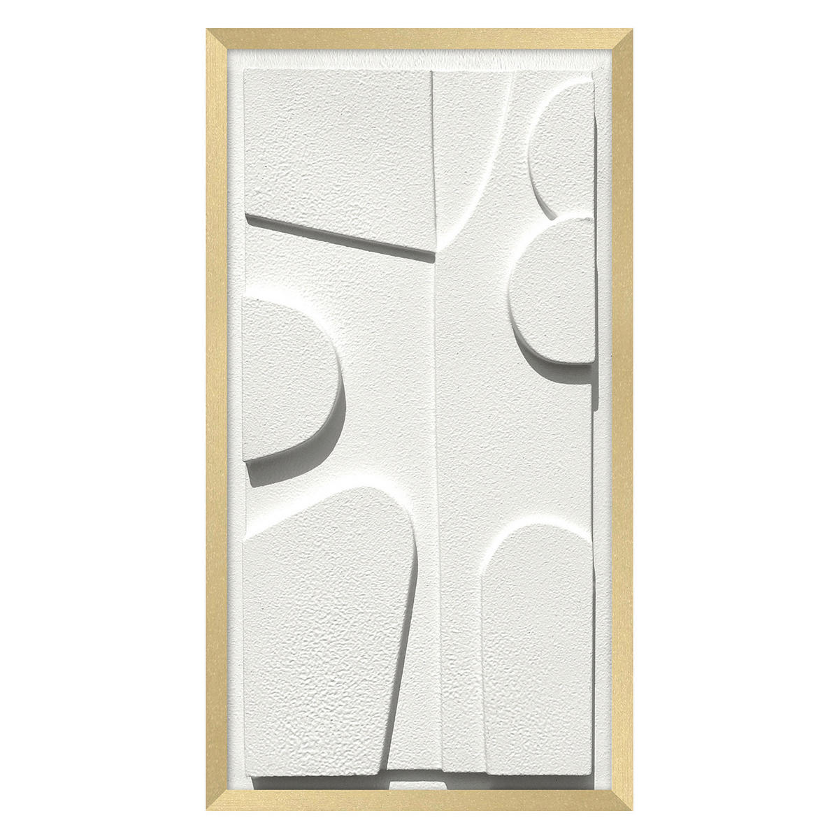 ORIGINALBILD Abstraktes  - Goldfarben/Weiß, Trend, Holzwerkstoff/Kunststoff (30cm) - Monee