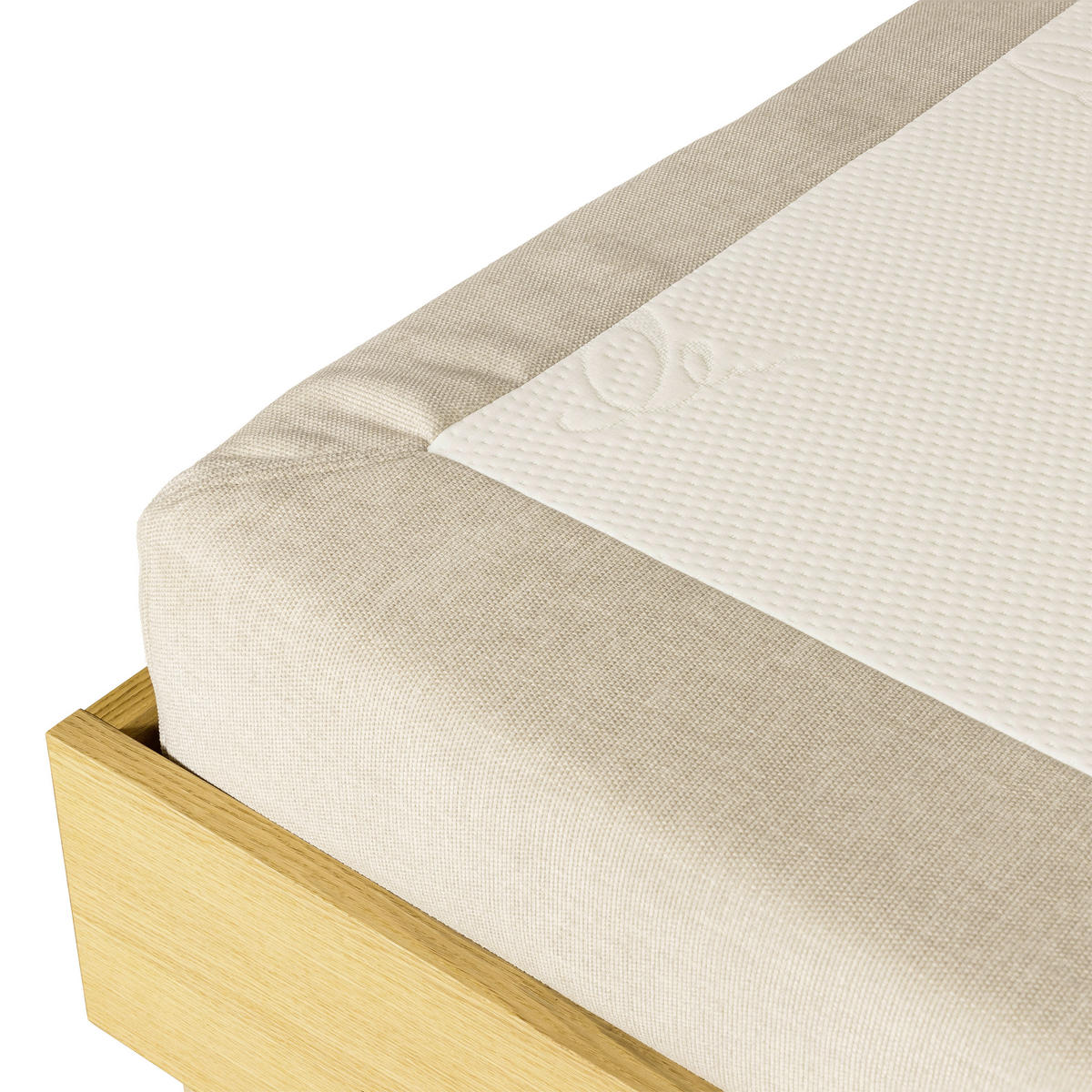 SÄNG 180/200 cm  i naturfärgad, beige   - beige/naturfärgad, Klassisk, trä/textil (180/200cm) - Niels Andersson