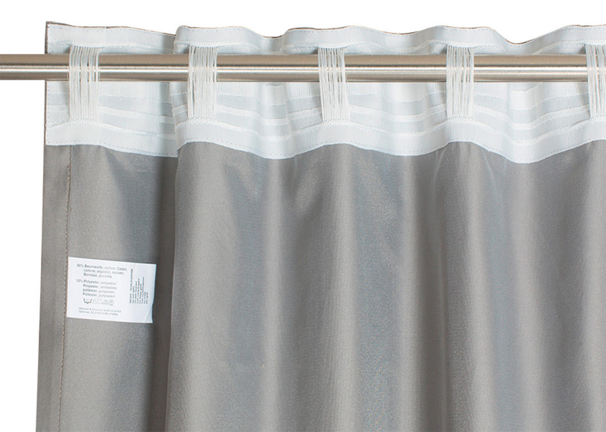 FERTIGVORHANG blickdicht  - Grau, Basics, Textil (130/300cm) - Schöner Wohnen