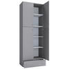 KLEIDERSCHRANK 70/200/39 cm,  in Grau,  - Grau, MODERN, Holzwerkstoff/Kunststoff (70/200/39cm) - MID.YOU