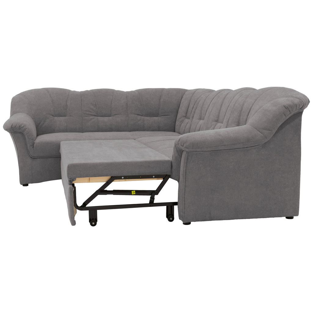 Thumbnail - Mid.you Eckschlafsofa, Dunkelgrau, Textil, Uni, 5-Sitzer, 243x192 cm, Made in EU, FSC Mix, Schlafen auf Sitzhöhe, Rücken...