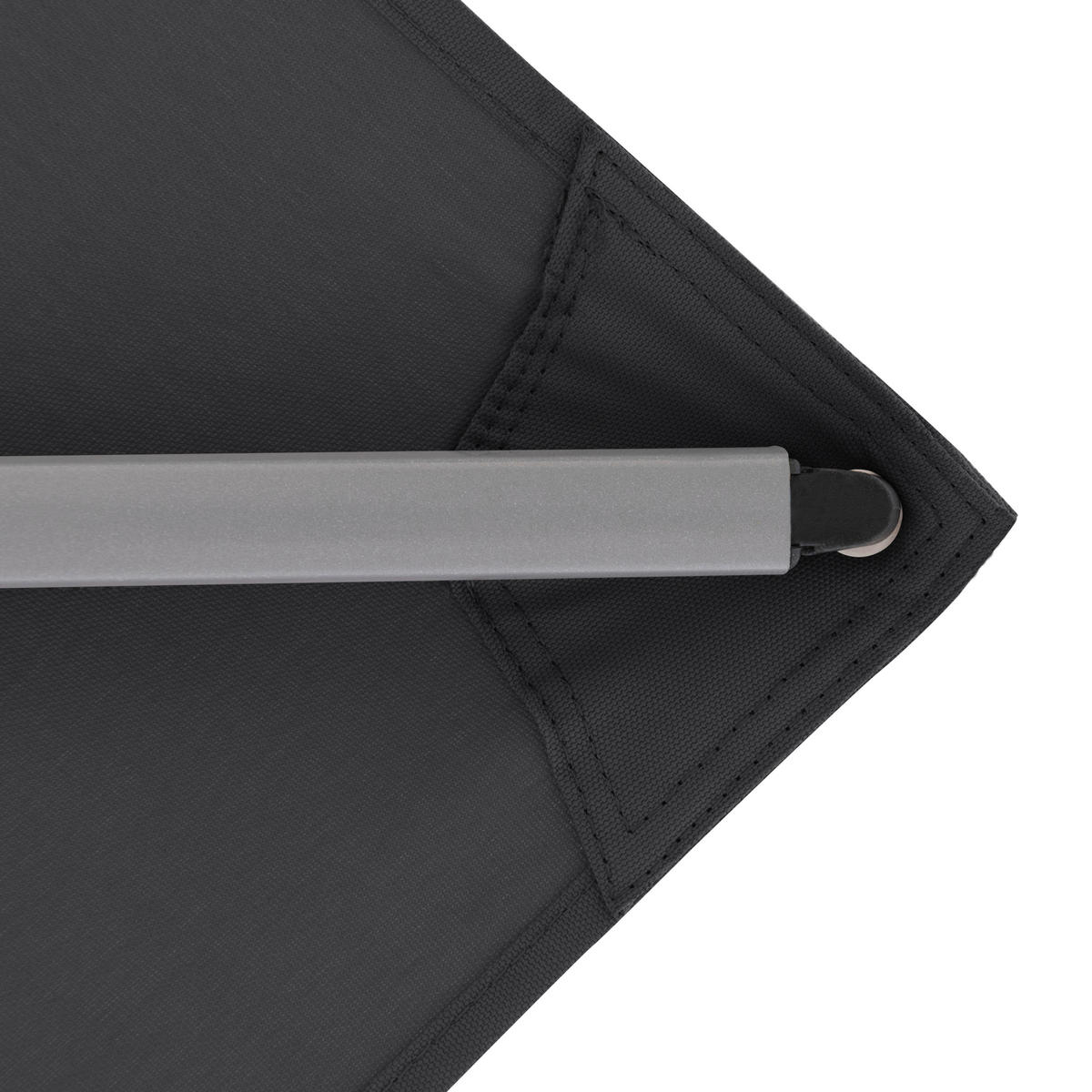AMPELSCHIRM 320x320 cm Dunkelgrau  - Dunkelgrau/Silberfarben, KONVENTIONELL, Textil/Metall (320/320cm) - KNIRPS
