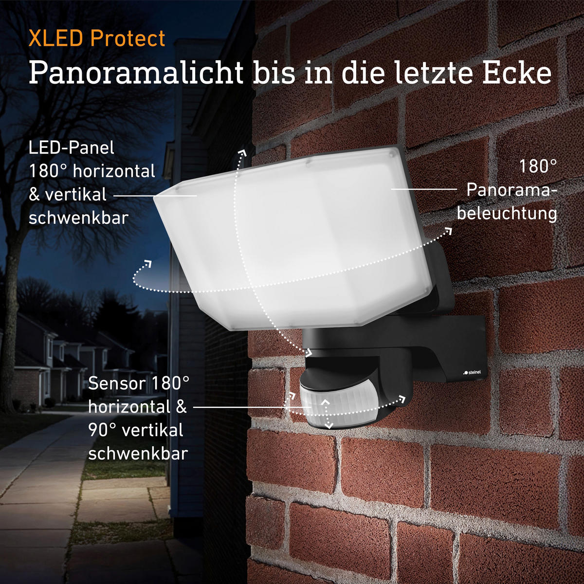 AUSSENLEUCHTE XLED Protect 19,5/18,7/19,5 cm  - Anthrazit, Trend, Kunststoff (19,5/18,7/19,5cm) - Steinel