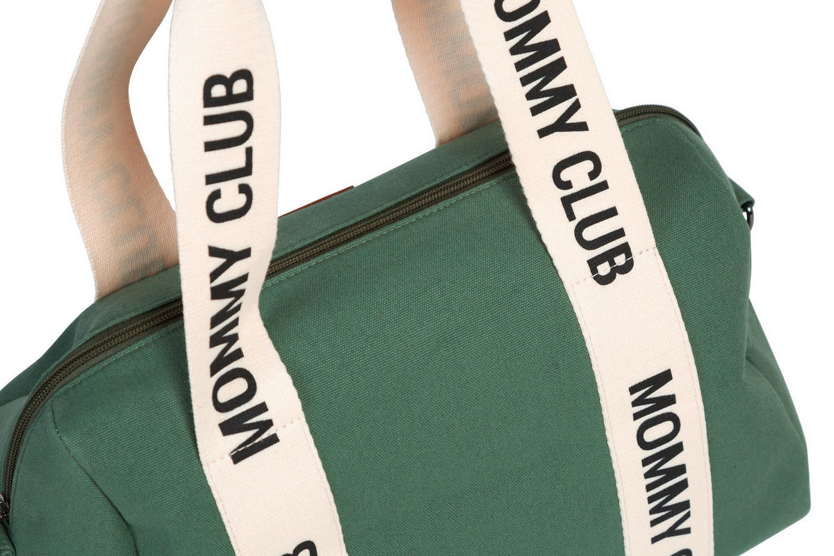 WICKELTASCHE Mommy Club Signatur Grün Canvas  - Weiß/Grau, KONVENTIONELL, Kunststoff/Textil (38/21/27cm) - Childhome