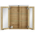 SPIEGELSCHRANK 60/70/20 cm  - Eichefarben/Schwarz, KONVENTIONELL, Glas/Holz (60/70/20cm) - Linea Natura