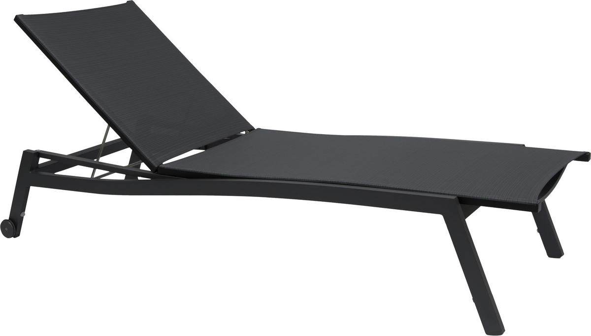 GARTENLIEGE 70/38/201 cm  - Anthrazit, Basics, Textil/Metall (70/38/201cm) - Stern