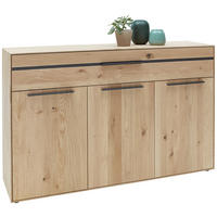 KOMMODE 146,9/93,5/41,1 cm  in Eichefarben  - Eichefarben/Dunkelgrau, Natur, Holz/Kunststoff (146,9/93,5/41,1cm) - Valnatura