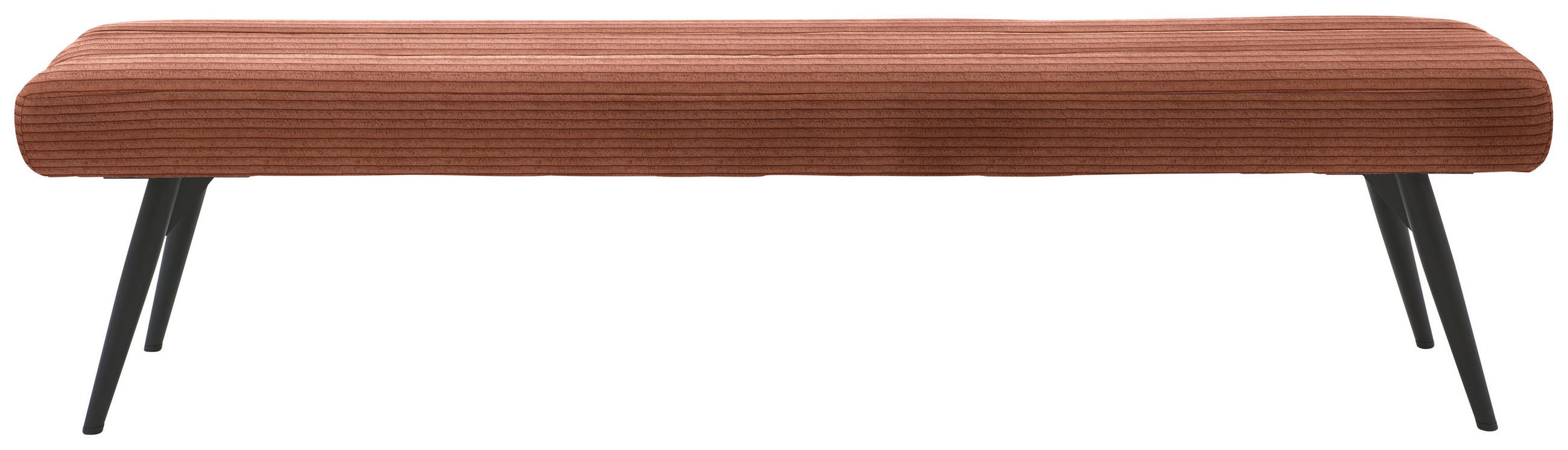 SITZBANK in Textil Rostfarben  - Rostfarben/Schwarz, Design, Textil/Metall (200/48/47cm) - Dieter Knoll