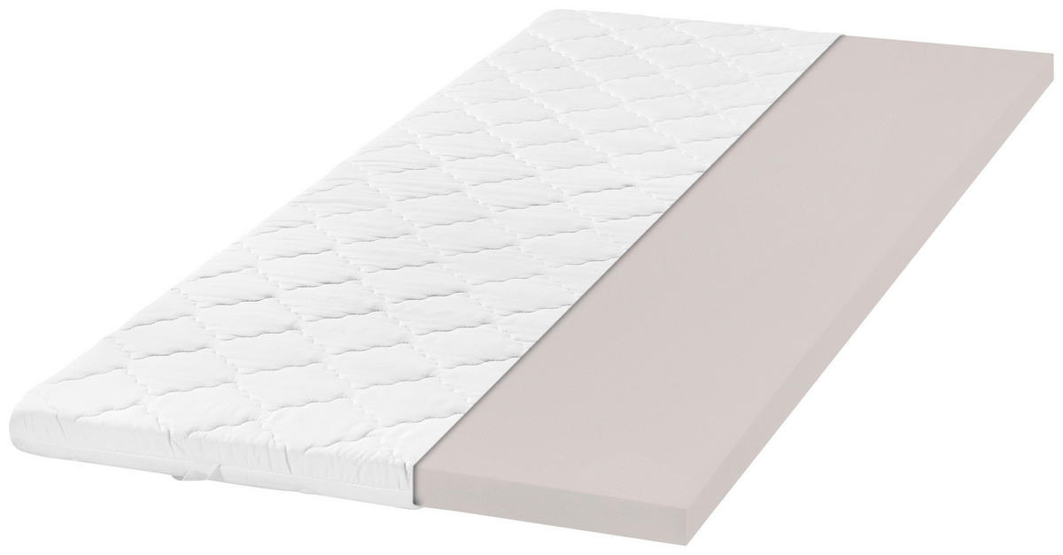 TOPPER 140/200 cm Höhe ca. 6 cm  - Weiß, Basics, Textil (140/200cm) - Xora