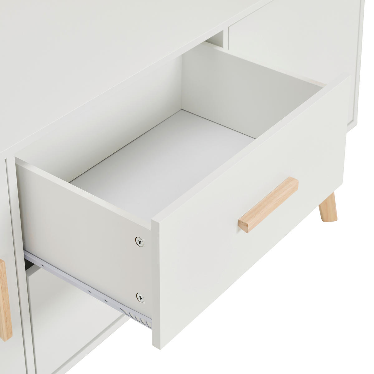 SIDEBOARD 160/72/40 cm  in Naturfarben, Weiss  - Weiss/Naturfarben, Design, Holz/Holzwerkstoff (160/72/40cm) - MID.YOU