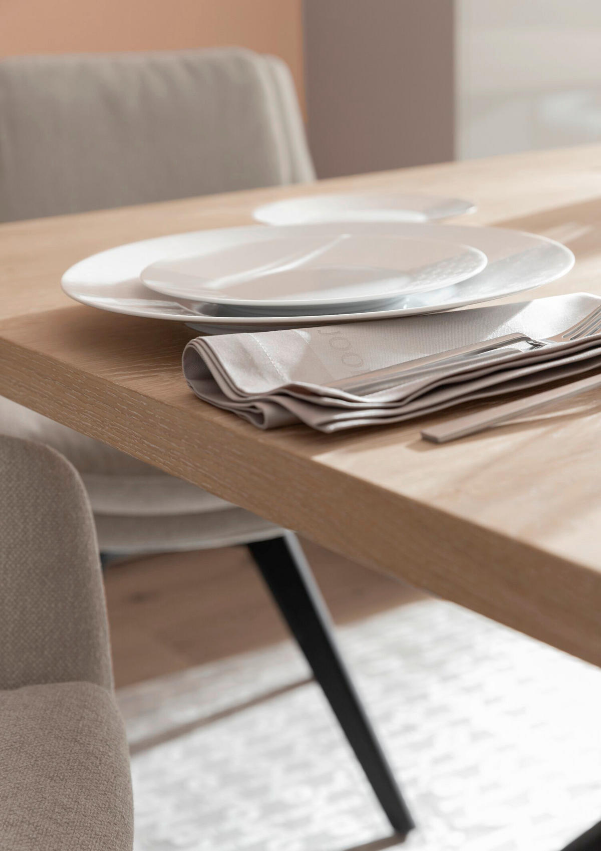 ESSTISCHHolz 240/100/75 cm  - Eichefarben/Schwarz, Design, Holz (240/100/75cm) - Joop!