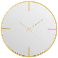 WANDUHR Goldfarben 80/80/4 cm  - Goldfarben, Design, Glas/Holzwerkstoff (80/80/4cm) - Xora