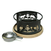 RECHAUD Heidi Cheese Line: Alpen  - Schwarz, Basics, Holz/Metall (21cm) - Heidi Cheese Line