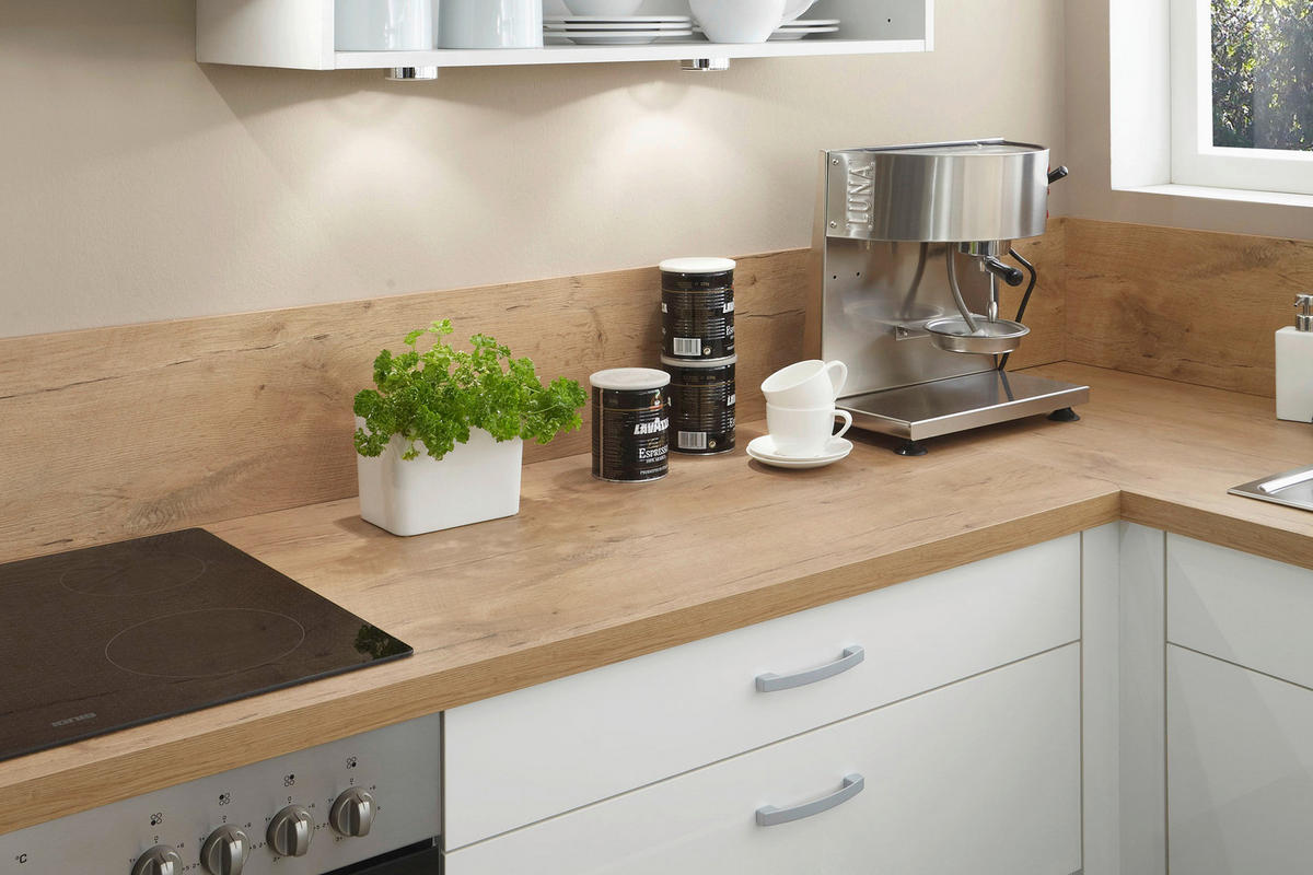 ARBEITSPLATTE  - Eichefarben, Basics, Holzwerkstoff (80/60/4cm) - Impuls