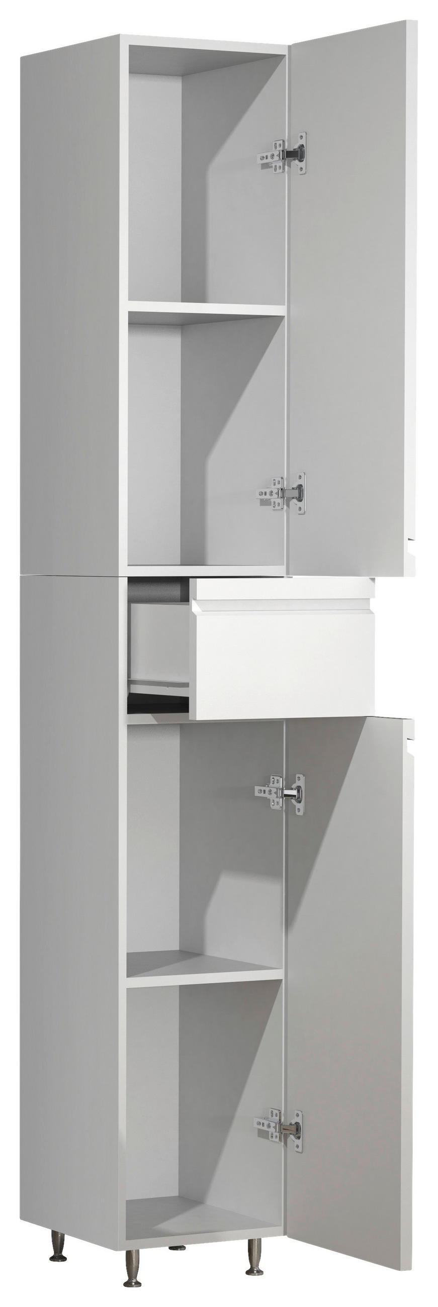 HOCHSCHRANK 30/180/31,6 cm  - Silberfarben/Weiß, MODERN, Holzwerkstoff/Kunststoff (30/180/31,6cm) - MID.YOU