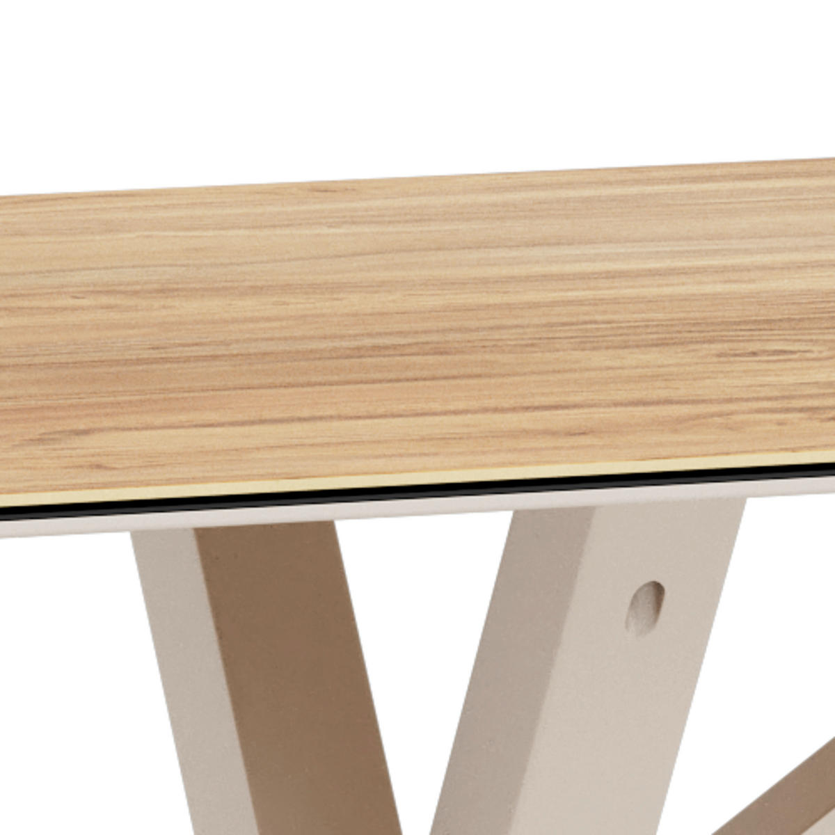 ESSTISCH in Metall, Glas, Keramik 200/100/75,5 cm  - Eichefarben/Grau, MODERN, Glas/Keramik (200/100/75,5cm) - MID.YOU