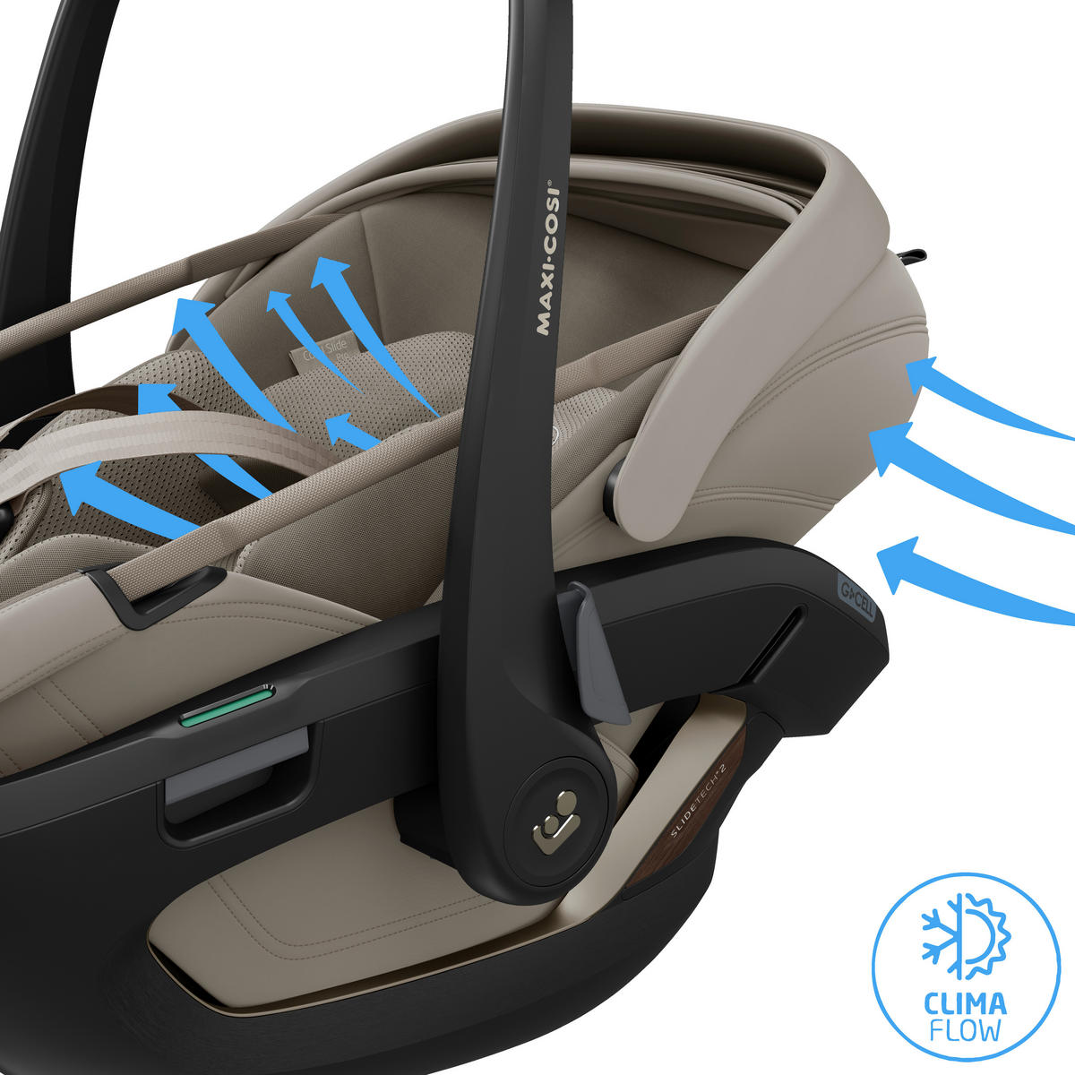 BABYSCHALE Coral Slide Pro  - Beige, Basics, Kunststoff/Textil (44/44,6/76cm) - Maxi-Cosi