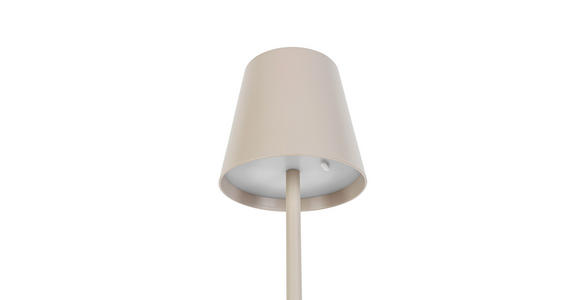 AKKU-STEHLEUCHTE 22/130 cm - Sandfarben, Design, Kunststoff/Metall (22/130cm) - Novel