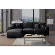 ECKSOFA  in Samt Dunkelgrau  195/293 cm  - Chromfarben/Dunkelgrau, KONVENTIONELL, Kunststoff/Textil (195/293cm) - Carryhome
