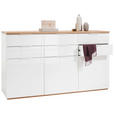 SIDEBOARD in 180/102/50 cm - Weiß Hochglanz/Weiß, Basics, Holzwerkstoff/Metall (180/102/50cm) - Carryhome