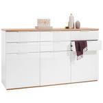SIDEBOARD  in 180/102/50 cm  - Weiß Hochglanz/Weiß, Basics, Holzwerkstoff/Metall (180/102/50cm) - Carryhome