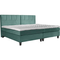 BOXSPRINGBETT 240/200 cm  in Blau, Grün  - Wengefarben/Blau, Trend, Holz/Textil (240/200cm) - Esposa