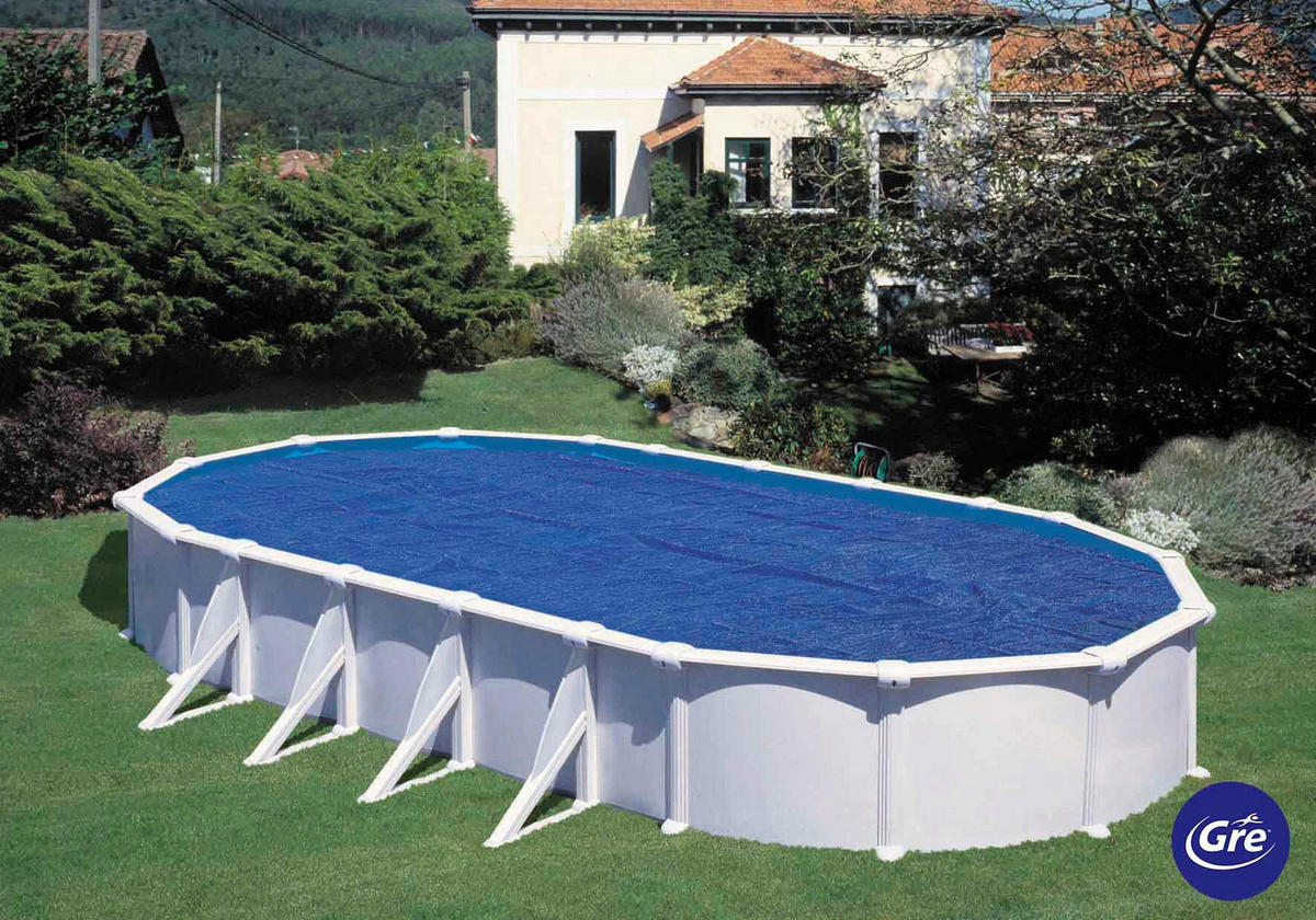 POOLABDECKPLANE 335/485 cm  - Blau, KONVENTIONELL, Kunststoff (335/485cm) - Gre