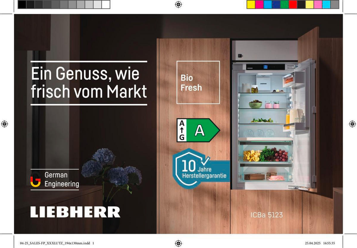 KÜHL-GEFRIER-KOMBINATION ICBA5123  - Weiß, Basics, Glas/Kunststoff (55,9/177/54,6cm) - Liebherr